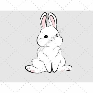 دانلود وکتور خرگوش زیبا سفید