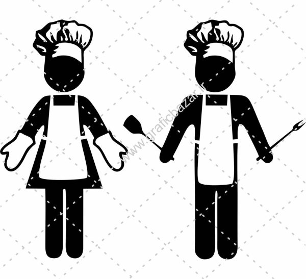 دانلود وکتور آشپز زن و مرد