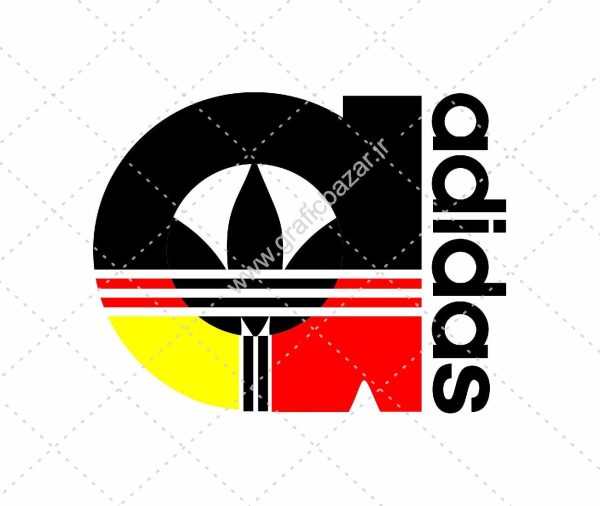 دانلود وکتور لوگو آدیداس با پرچم آلمان