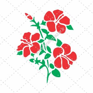 دانلود وکتور گل شیپوری قرمز