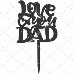 وکتور طراحی تاپر Love you dad