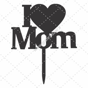 وکتور طراحی تاپر I LOVE MOM